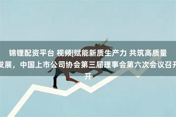 锦锂配资平台 视频|赋能新质生产力 共筑高质量发展，中国上市公司协会第三届理事会第六次会议召开